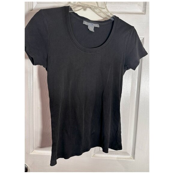 Carol Reed Women's Short Sleeve Top Black Size S 100% Pima Cotton - Picture 1 of 4